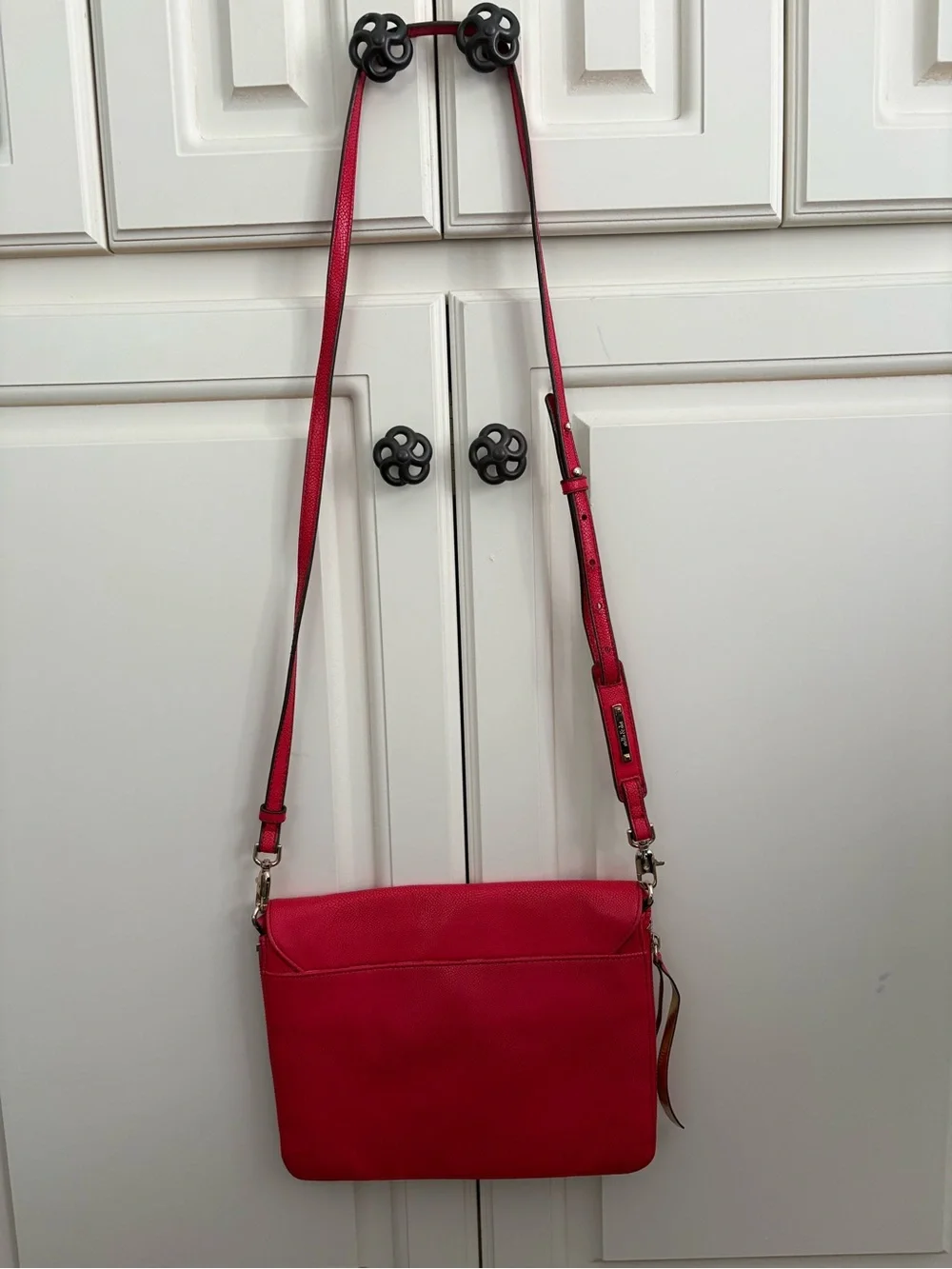 Stella & Dot Red Envelope Clutch‎ Crossbody Bag Gold Accent Festive Party